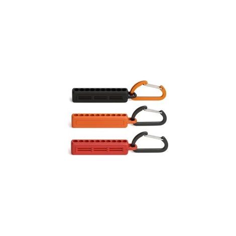 3 pièces porte-embouts de tournevis, Organiseur d'embouts, porte-embouts hexagonaux 1/4" avec mousquetons, 10 trous porte embout visseuse