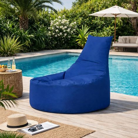 Pouf extérieur bleu avec dossier ARTA (1/4)