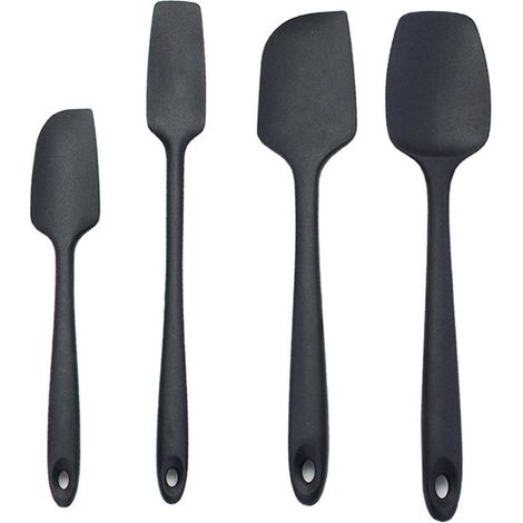 Set di spatole in silicone, 4 pezzi. Set di spatole, raschietto, set di spatole in silicone senza BPA, spatola da forno, spatola da cucina, resistente al calore, set di spatole antiaderenti, cucchiaio (1/5)