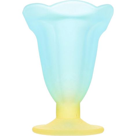 Tasse vintage en verre dépoli, tasse à dessert colorée, tasse à milkshake, tasse à glace-13.5X10X8CM-Blue