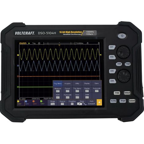 [NEUWERTIG] B-Ware VOLTCRAFT Hand-Oszilloskop 100 MHz 4-Kanal 1 GSa/s 40Mpts 14Bit Digital-Speicher (1/2)
