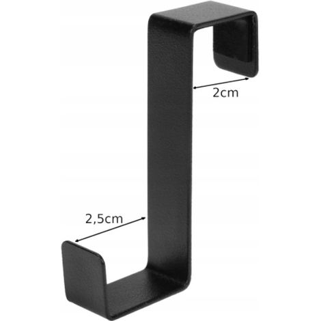 Support de porte et d'armoire Niko, lot de 2, noir