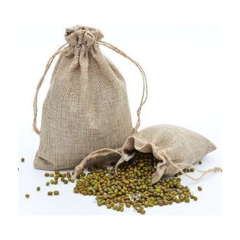 Pochettes Sachets en Lin Chanvre, Sac Toile de Jute avec Cordon de Serrage, Pochette Lin Réutilisable pour Mariages Bijoux la Fête Bricolage 20pcs 7x9cm (1/4)