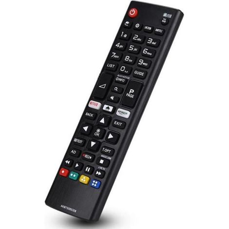 Télécommande - LG - AKB75095308 - Compatible avec TV LCD - Contrôle jusqu'à 10m - Noir (1/4)