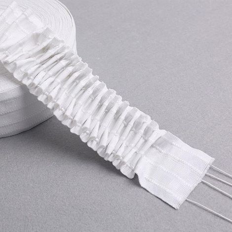 20 Meter neues, verdicktes und verschlüsseltes Gurtband mit präziser Hakenlochpositionierung für durchgehende Vorhangfalten (1/5)