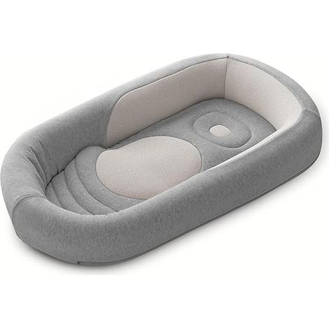 Inglesina Welcome Pod Réducteur Ergonomique Nouveau-Né Harmony Grey - Fibre de Bambou et Coton, Respirant, 0-8 Mois