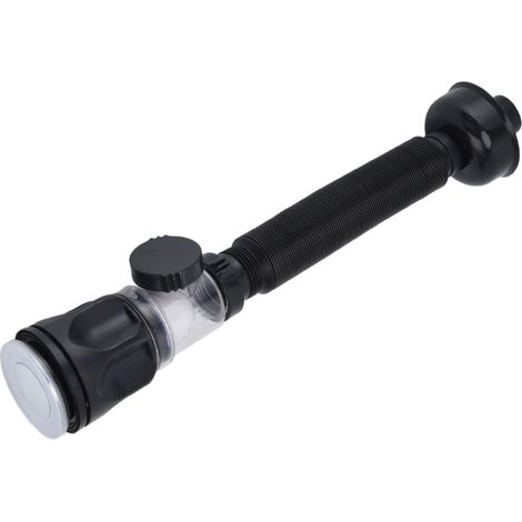 Tuyau d'évacuation pour lavabo et évier, flexible en PVC noir, multifonctionnel avec fonction rebond. (1/5)