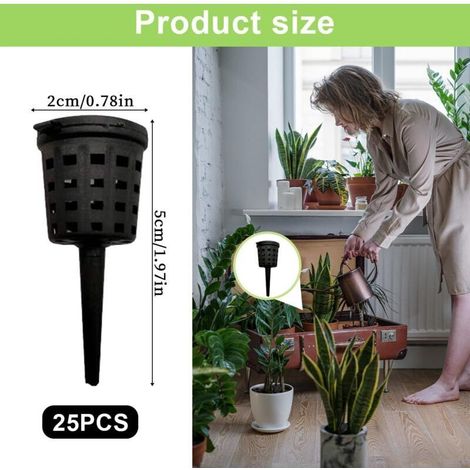 Plantes Poussent Paniers Engrais ,25 pièces paniers d'engrais en Maille,Panier Réutilisables en Plastique De Jardin Outil Couverture Boîte Panier pour Agricultural Garden Planting (1/4)