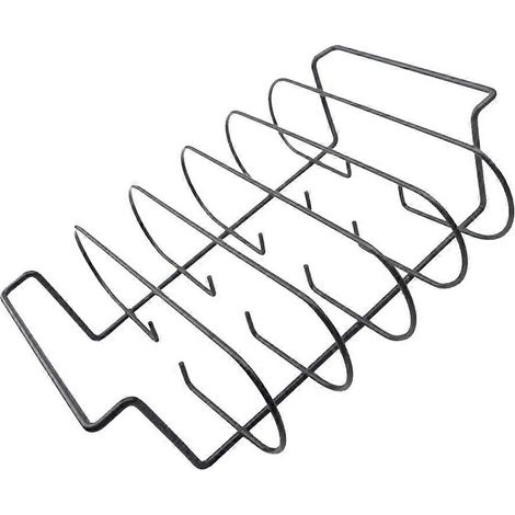 Support de barbecue extérieur pratique, 1 pièce, en fer noir (1/5)