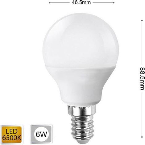 Lampadina Led 6 W Lampadine A Sfera Luce Bianca E14 6w E 14 G45