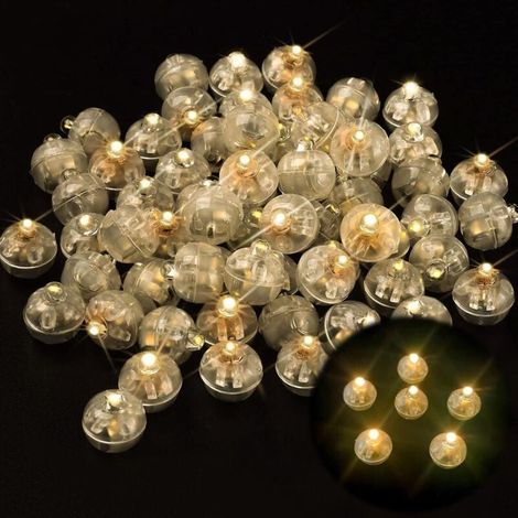 120 PCS LED Balloon Lumière,Boule Mini Rond LED Balloon Lumière pour la lumière de la lanterne, décoration pour Noël, Halloween,longue durée de veille (1/4)