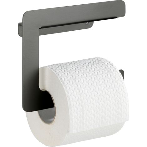 WENKO Portarotolo Montella - Portarotolo da fissare con le viti, inossidabile, Alluminio, 17 x 14 x 5.5 cm, Grigio antracite (1/5)