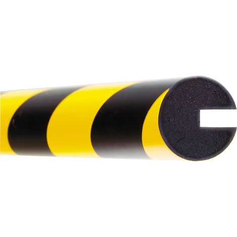 Moravia Prallschutz MORION Kreis Profilschutz 40 x 40 x 8 mm Länge 5000 mm gelb/schwarz (1/4)