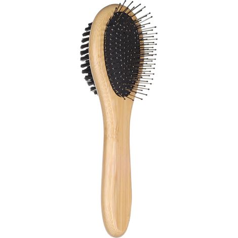 Brosse a poils et picots Babu en bambou 19 cm pour chat (1/5)