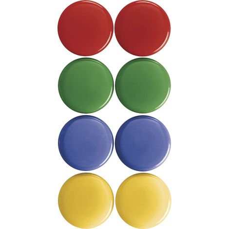 Magnetoplan Signalmagnete, sortiert, D=30 mm 8 Stück 8 Stk