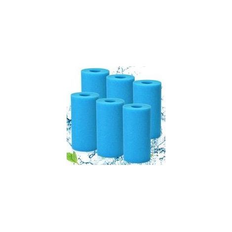 Lot de 6 Éponge Filtrante Type A, Filtre en Mousse pour Spa, Filtre de Piscine en Mousse, Cartouche de Filtre en Mousse, Réutilisables et Lavable, pour Spa, Piscine (1/5)