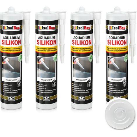 IsolBau Acquario in silicone trasparente, 4 x 300 ml (1/5)