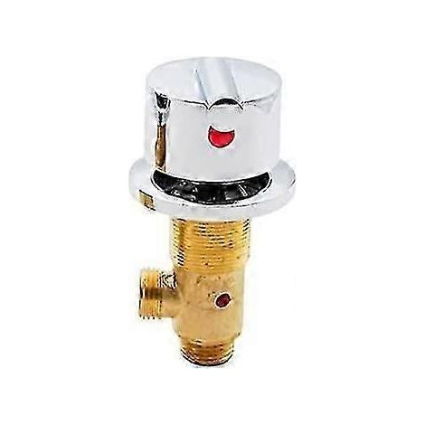 Robinet de baignoire, mitigeur de baignoire, robinet de douche, robinet d'eau chaude et froide, mitigeur en laiton massif, mitigeur à poignée en forme de feuille avec trou de robinet (1/5)