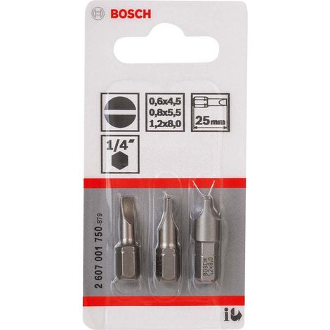 Bosch, 2607001750, Lama 3ST set longitudinalmente. Bit x H 25 mm (1/4)