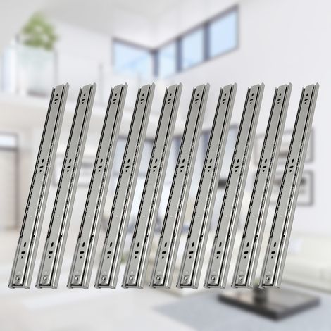 Glissières de tiroirs Coulisses pour charges lourdes softclose Coulisses à sortie totale 45mm 450mm 20X