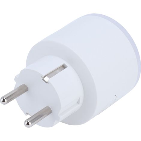 Ortviai Prise intelligente WiFi avec commande vocale Google/IFTTT, éclairage RGB LED, modèle WK-EU-L, 100-240 V (1/4)