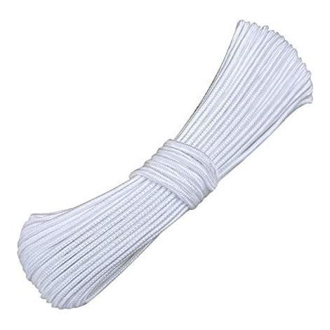 Cordon de tirage blanc de 4 mm, 20 m, âme en polyester filé pour store vénitien, store vertical, store enrouleur, accessoires pour rideaux (1/5)