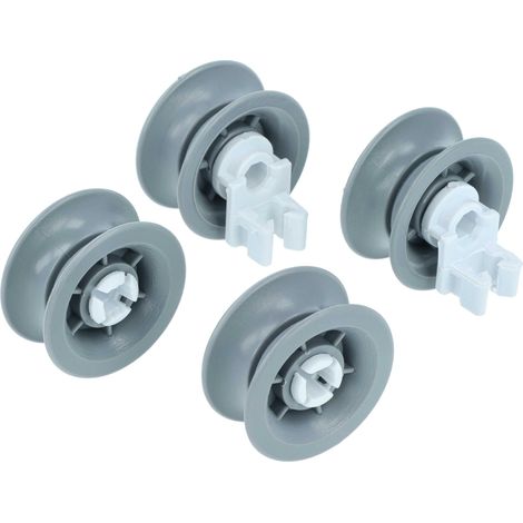 vhbw 4x Roulette pour panier inférieur compatible avec Lynx lave-vaisselle - Diamètre 31 mm