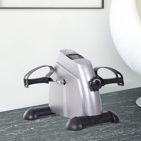 Mini vélo d'appartement avec écran LCD, résistance réglable, argent HAVRYA (1/5)