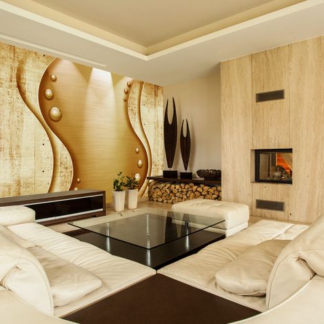 Fotomurale adesivo - Honey waves - 245x175 (1/4)