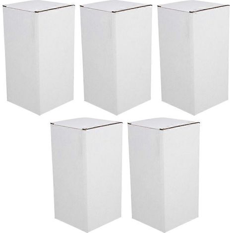 Boîtes de rangement en carton ondulé blanc pour colis postaux lot de 20 20 x 10 x 10 cm blanches (1/5)