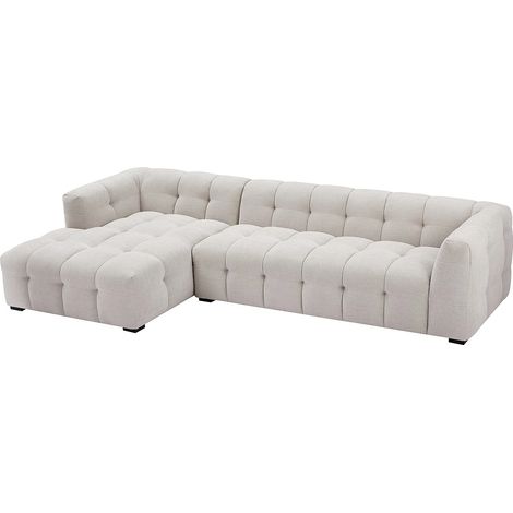 Canapé d'angle gauche en tissu chiné beige DILOME de Pascal Morabito (1/5)
