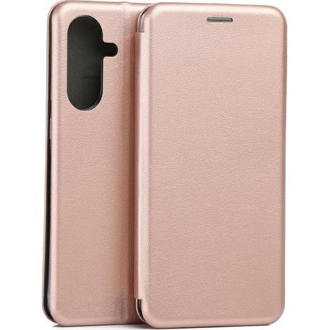 Funda tipo libro Beline para Samsung A36, color oro rosa.