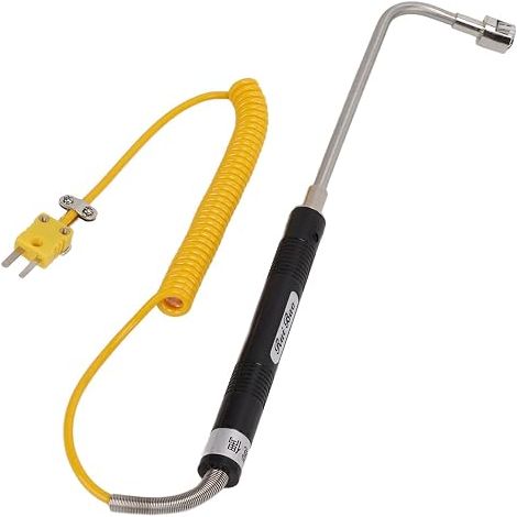 Steel Temperature Sensor K-Type Thermocouple Surface Thermocouple Probe with Insulated Handle for Temperature Testing Curved Rod Surface Thermocouple (1/5)
