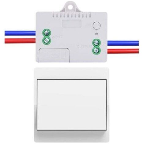 EU interrupteur sans fil sans piles Lot de 1 kit interrupteur sans fil autoalimente va et vient sans fil sans pile radio interrupteur a distance eclairage domestique (EU 1Gang 1V1 A) (1/4)
