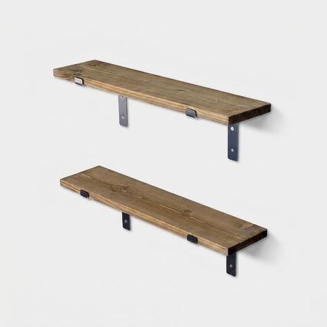 Mensola, libreria, mensola a muro Shelf Nero Noce (1/4)