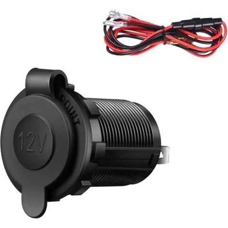 Allume Cigare Voiture Prise étanche Prise 12V Prise de Courant avec câble de 60 cm pour Voiture Marine Moto (1/4)