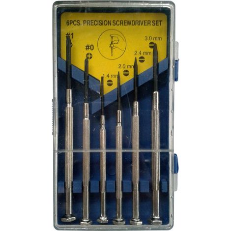 kit 6 pz di cacciaviti per orologiaio varie misure giravite taglio croce (1/2)