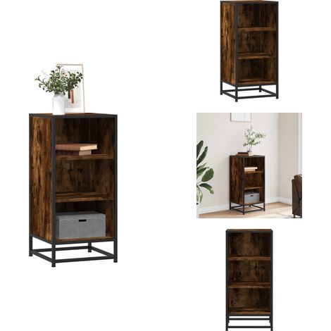 Sideboard Räuchereiche 35,5x35x76 cm Holzwerkstoff und Metall - Sideboard - Sideboards - Anrichte - Regal (1/5)