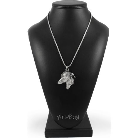 Levriero Italiano - collana con ciondolo a forma di cane su catena d'argento, gioiello unico di Art-Dog (1/5)