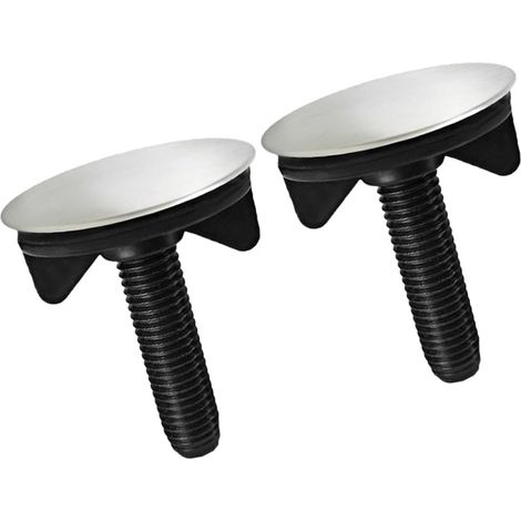 2 pièces Cache-trou Robinet Évier Cuisine Acier (1/5)