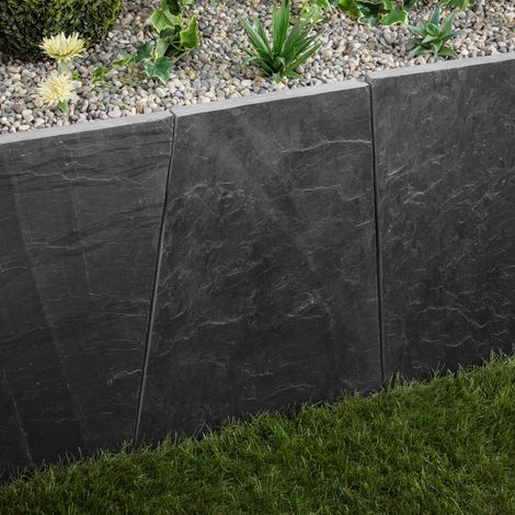 Palis Ardoise Noire Trapèze 80x30/50x3 cm (à l'unité) - RO'MA NATURE (1/4)