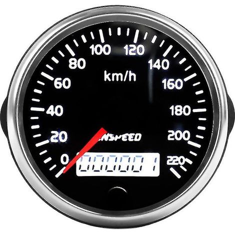 Cnspeed Gps Speedometer 12v/24v 85mm 220km/h For Car Motorcycle-- (1/5)