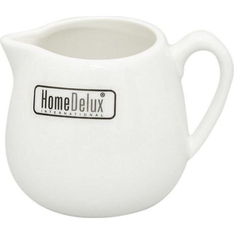 Jarra de leche de porcelana blanca, jarra de leche, jarra de crema, 200 ml, HomeDelux, ideal para restaurantes y hoteles.