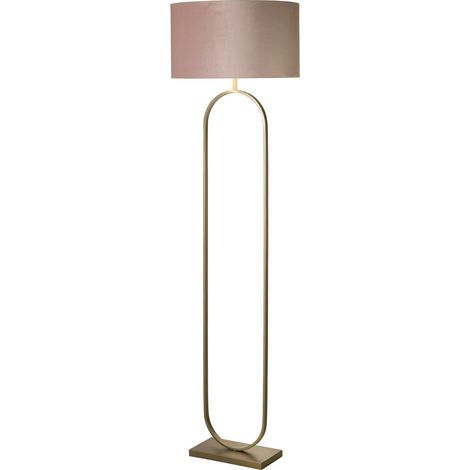 Searchlight Modish Lampadaire en bronze, abat-jour rose, 1 x E27 (1/5)