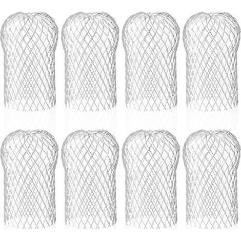 Lot de 8 Crapaudine de Gouttière en Aluminium, Filtres de Gouttière Flexible et Durable pour Maison Avant-toit Tuyau de Descente contre les Feuilles