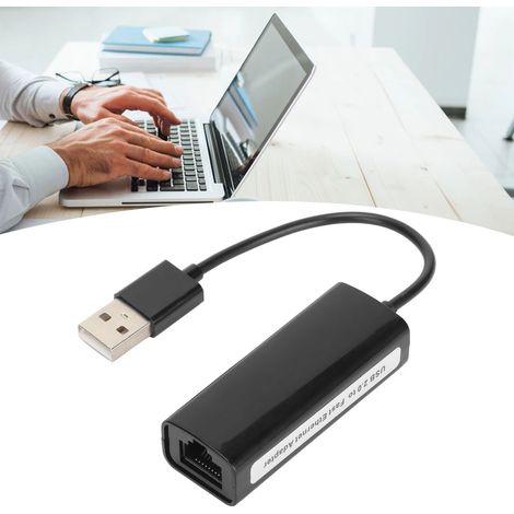 Adaptateur Ethernet USB vers 10/100 Mbps, Plug & Play, pour Réseau Filaire LAN, Compatible Windows et Mac OS (1/5)