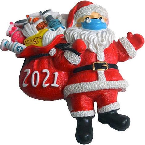 Weihnachtsmann-Mund-Nasen-Anhänger, Weihnachtsbaumschmuck, hängender Schneemann (1/5)