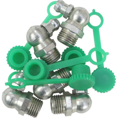 Jeu de 5 graisseurs M10x90 avec cache-graisseur vert PZL HYDRAL (1/3)