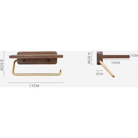 Toilettenpapierhalter, Wandhalterung ohne Bohren, Toilettenpapierbox, Handy-Toilettenpapierhalter, Holzständer (1/3)