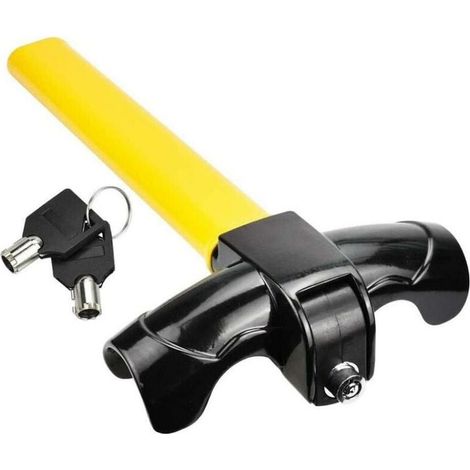 SABIR Antivol Volant Direction Alliage D'aluminium et Acier A3 Anti-Corrosion Blocage de Volant de Voiture Haute Sécurité Efficace Universel pour Camping Automobile Voiture Gros Camion (1/4)